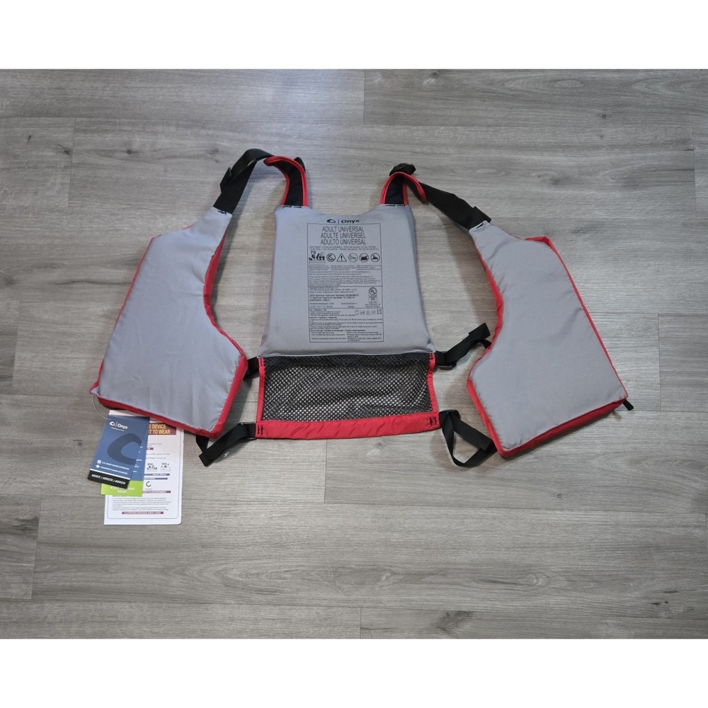 Onyx Universal Paddle Life Jacket / Vest PFD, Adult M/L, RED(121900-100-004-17) - Picture 7 of 12